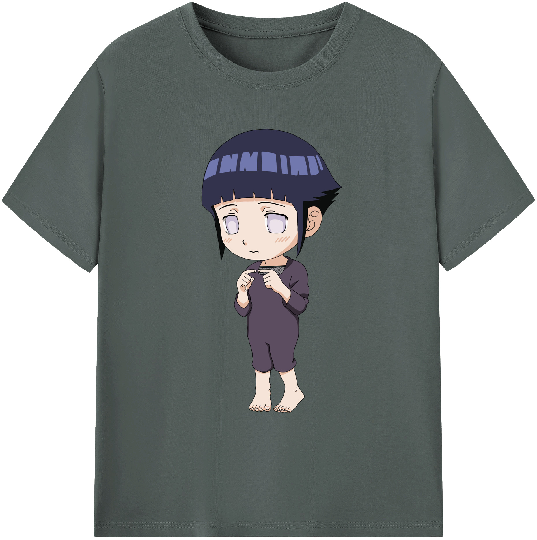 （画像用） NARUTO -ナルト- 日向ヒナタ Hyūga Hinata 綿100％ メンズ半袖Tシャツ｜肌触りやわらか＆通気性